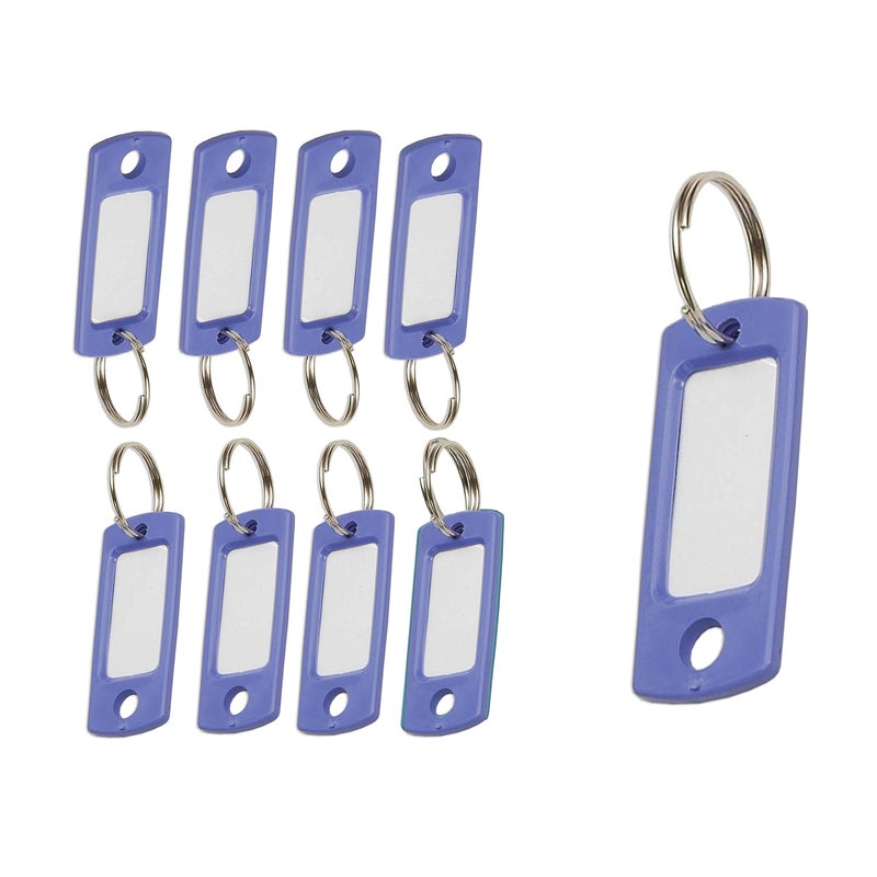 Lucky Line Flexible Colored Plastic Key Tag with 3/4" Split Ring in Purple, 50 Tags (16965) - Image 1